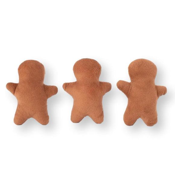 ZIPPYPAWS | Holiday Miniz 3-pack Gingerbread Man